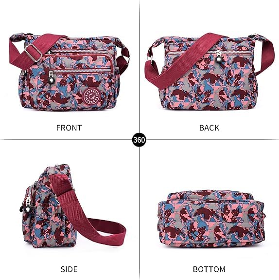 Image of ketmart Crossbody Bags Waterproof for Women Handbags Shoulder Bag with Adjustable Strap Women's Crossbody Purses polyester Fabric.