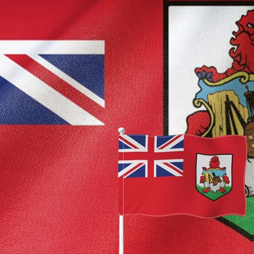 Drapeau des Bermudes extérieur durable 90x150 cm résistant double face pour mât et jardin