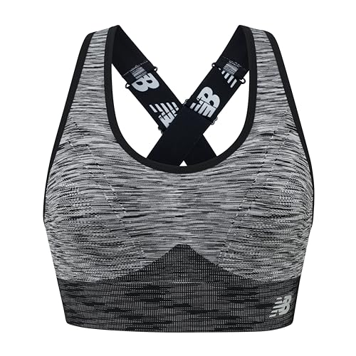New Balance Women's Seamless High Impact Sports Bra with Adjustable Wide Straps and Removal Pads