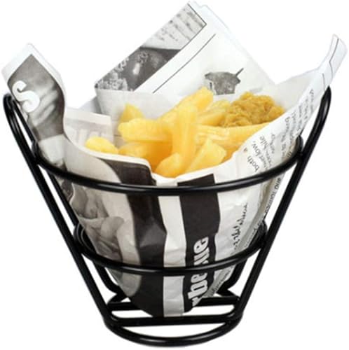 Miniatura 5 de Soporte para papas fritas, cesta de cono, soporte de alambre de metal, aperitivos, pollo frito, soporte de alambre para cocina, restaurante,