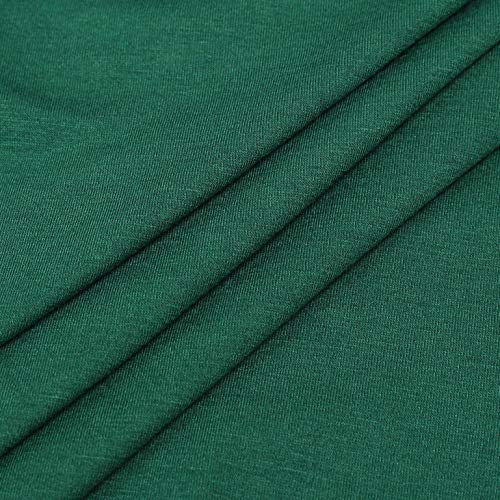 Pesion Womens Casual Bishop Sleeve Blouse Boat Neck T-Shirts Tunic Tops, Green Large #TOP5