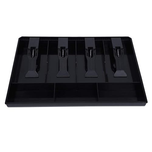 Miniatura 5 de Bandeja de efectivo, caja registradora de cajón, bandeja de inserción de repuesto para cajero ordenado 4 facturas, 3 cajas de almacenamiento de