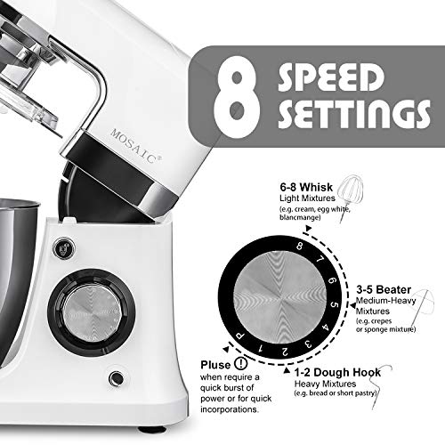 Buy Stand Mixer, MOSAIC Electric Kitchen Stand Mixer with 8 Speeds