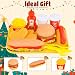 Küchenspielzeug Lebensmittel Spielzeug für Kinder,DIY Hamburger Hotdog Spielzeug Set,Kinderküche Zubehör Kinderküche Zubehör Lernspiele Kinderspielzeug Geschenk für Jungen Mädchen