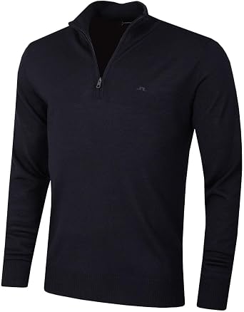 J.Lindeberg Mens Merino Blend Turtleneck 1/2 Zip Golf Sweater