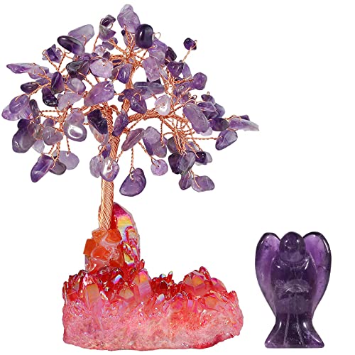 Mookaitedecor Crystal Money Tree Crystals Base e Ornamento de Anjo ...
