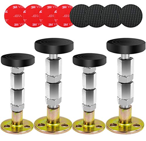 4Pcs Bed Frame Anti-Shake Tools,Adjustable Bed Frame Headboard Stoppers Antishake Fixer,With 8 Hex Nuts No More Wobble,Telescopic Support Stabilizer For Room Wall,For Beds Sofas Cabinets,Easy Install #TOP3