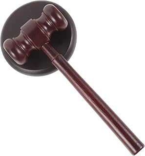 Gavel and Sound Block Mini Hammer 1 Set Judge Hammer Wooden Playset Child Wood Base Gavel Wooden Judge Gavel