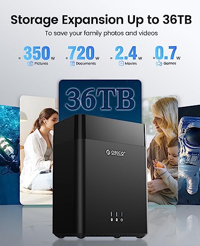 Image of ORICO 2 Bay Aluminum HDD Enclosure
