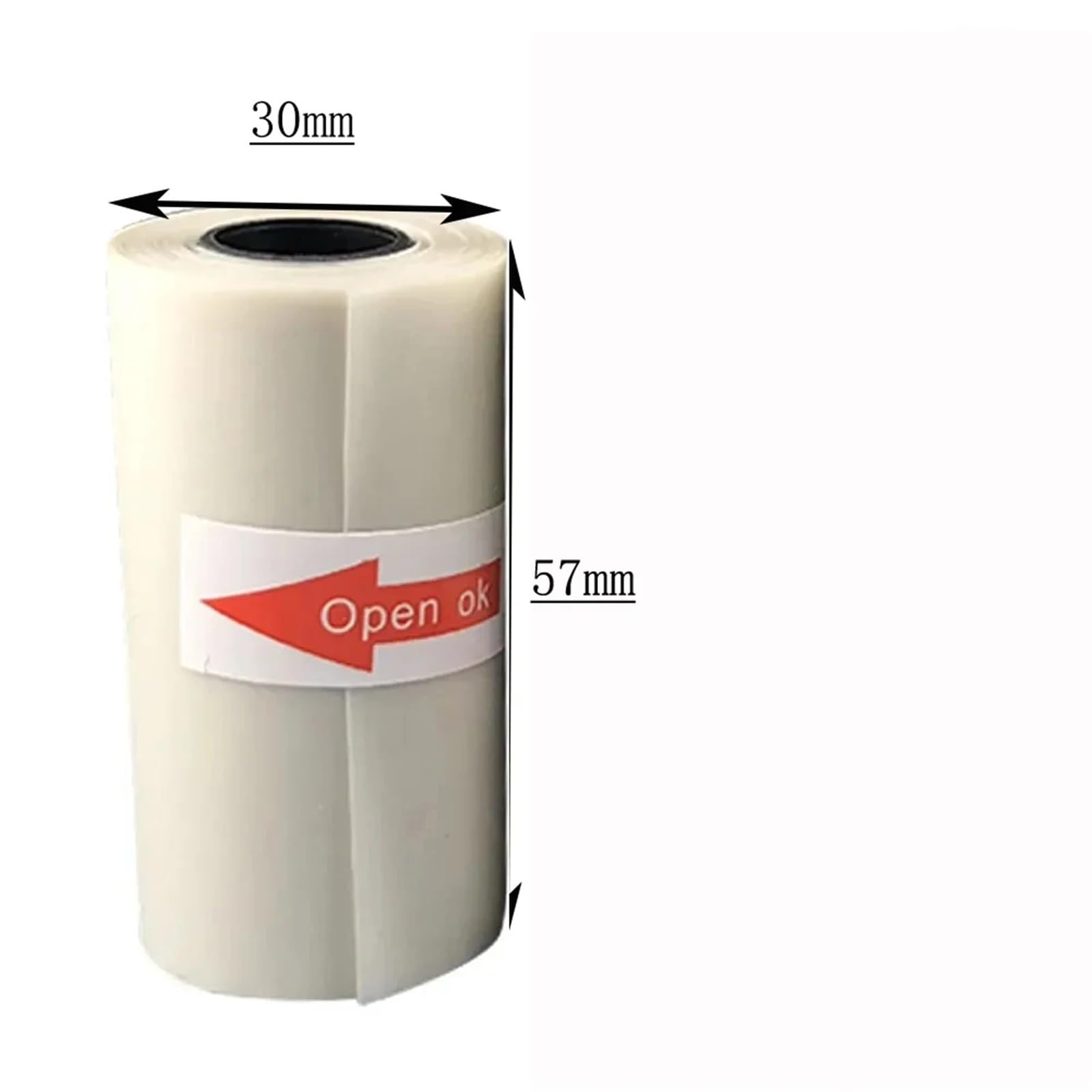 thermopapier 5 Rollen transparentes, thermisch klebendes Fotopapier for Fotodruckerzubehör für POS-Terminal Kassensystem(10 transparent)