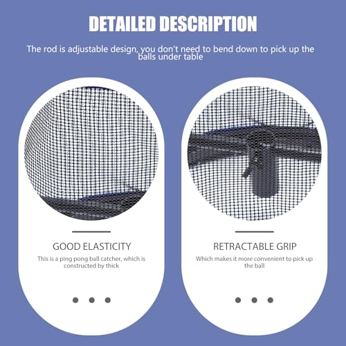 Recogedor de tenis de mesa para entrenamientos intensos de 120 bolas NUOBESTY 4