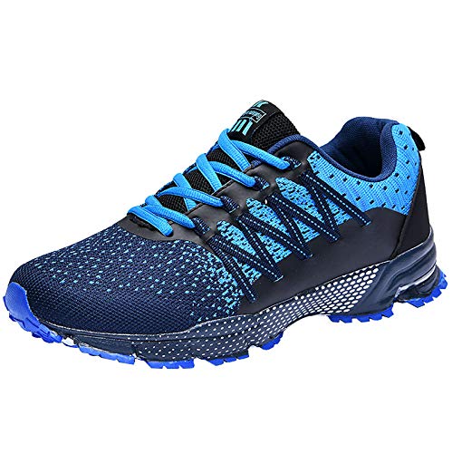 zpllsbratos Chaussures de Running Sport Femme Homme Unisexe Basket Athlétique Courtes Fitness Tennis Respirantes Légère 36-47 (Bleu 02, Numeric_43) Cover