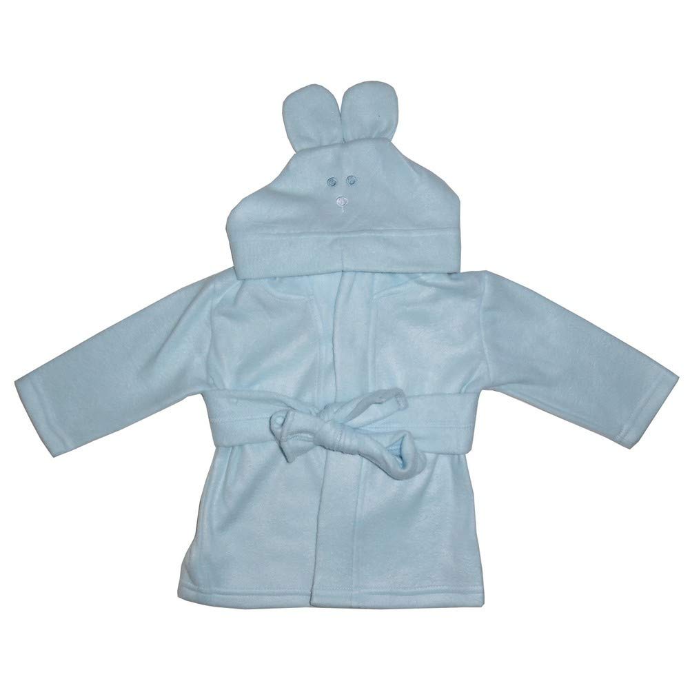 Bambini Fleece Robe With Hoodie Blue