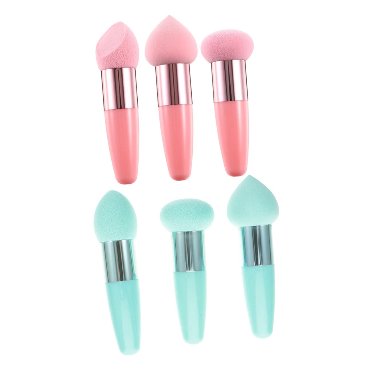 6 Piece Makeup Sponge Pens with Handle for Wet Dry Use