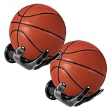 Grivaton Basketball Holder Wall Mount, 2pcs Premium Hand-Shaped Ball Storage Rack, Basketball and Soccer Wall Decor Space-Saving Display Stand for Room and Garage