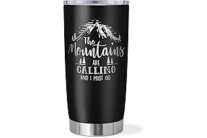 The Mountains Are Calling 20oz Tumbler: Hike, Trek, Explore and Climb Companion