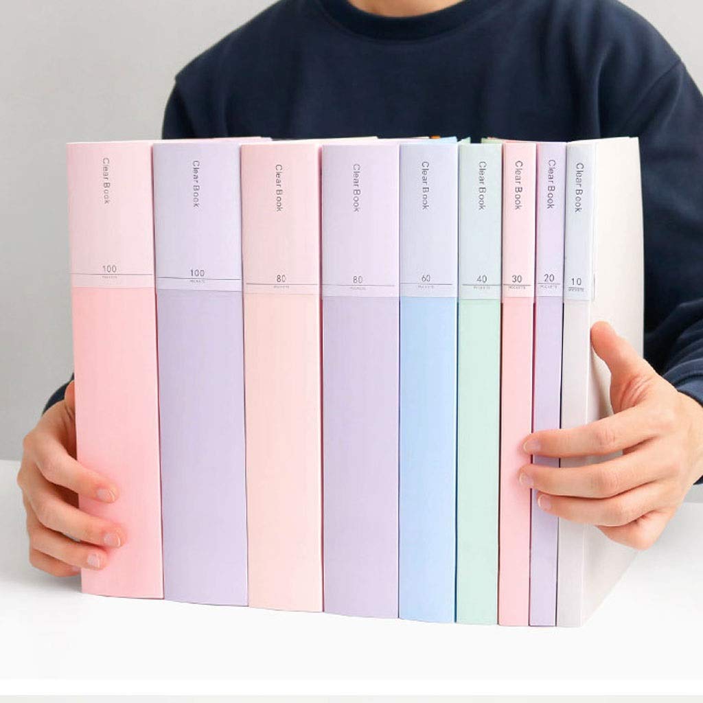 File Organizer 30 Pocket Bound Sheet Protector Präsentationsbuch 8er Pack, klare Ansicht vorne mit 60 Seiten Kapazität, von Better Office Products, Aktenordner im A4-Format (Farbe: Orange) (Grau)