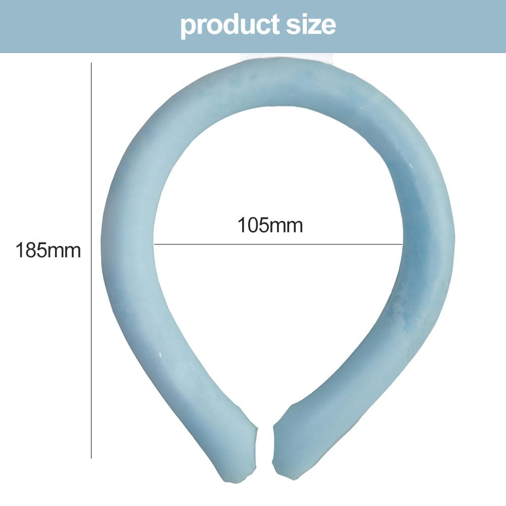 Tubo de Enfriamiento para el Cuello,Bolsa de Hielo Reutilizable para Nevera,Envolturas de Cuello de Enfriamiento Portátil,Anillo de Enfriamiento,Alivio de Sofocos y Fiebre,para el Calor Del Verano