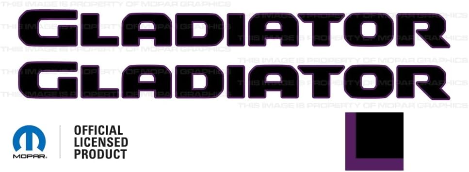 Decal Mods Gladiator Hood Graphic Vinyl Decal fits Jeep Wrangler/Gladiator JL/JT (2019-2024) Black w/392 Bronze Outline FB392O (Set of 2) | FJ3K0