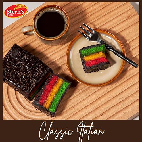 Rainbow Cake Gift Basket | Individually Wrapped Italian Rainbow Cookies | Christmas Food Gifts, Holiday Desserts | Corporate Gift Basket for Men Women Family | Kosher & Nut Free | Stern’s Bakery - Image 5