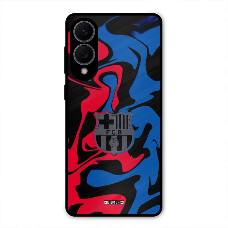 Image of PrintShield FC Barcelona Comic Back Cover for Samsung Galaxy S25 Edge, Shockproof Printed Phone Case with Soft TPU Sides & Anti-Slip Grip