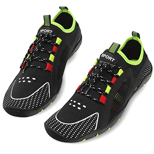 Image of MAYZERO Water Shoes Men Women Swim Surf Shoes Beach Pool Shoes Wide Toe Hiking Aqua Shoes Winter House Slippers