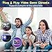 ASTEKID Retro Konsole mit 21.000+ Klassischen Spielen – Handheld-Design, Weiße Controller, Plug & Play, 2 Spieler, HDMI-Unterstützung (G1)