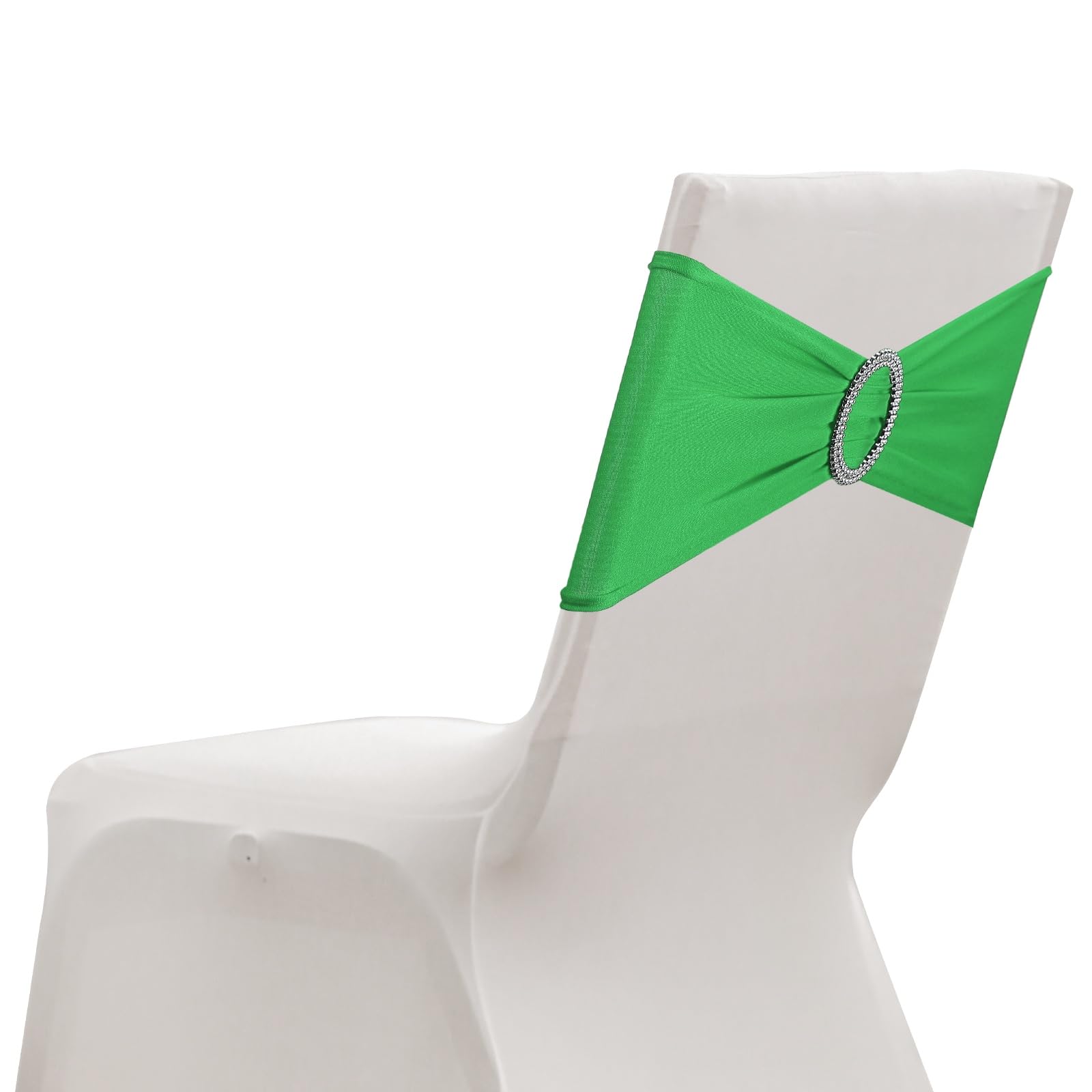 uxcell 10 Pack Chair Sashes, Stretch Chair Cover Band with Buckle Slider Polyester Bows Cover Band Universal Elastic Ties for Wedding Party Ceremony