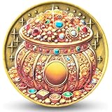 Treasure Pot Lucky Coin Multi-Functional Lottery Ticket Scratcher Tool & Good Luck Charm Symbol of Wealth and Prosperity