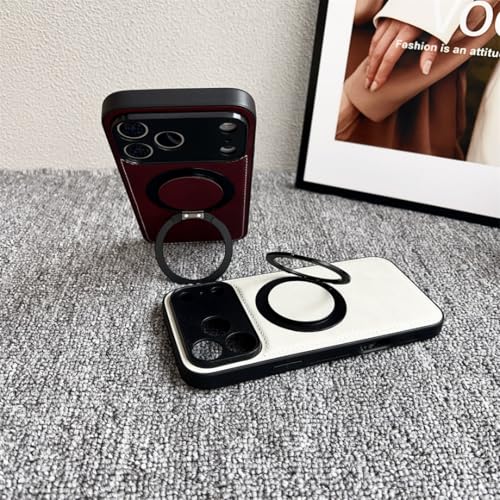 Coque iPhone 15 Pro Max cuir antichoc étui de protection induction - 6