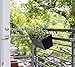 BIRDROCK HOME 2pk Metal Railing Planter - Black Balcony Flower Box - Deck Rail Boxes - House Apartment Plant Pot