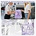 ASKSKY Clear Backpack for Boys Heavy Duty for Stadium Events, Large PVC Clear Backpacks for School (Purple)