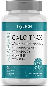 Cálcio Citrato Malato + K2 + D3 + Magnésio - Calcitrax ® 60 Cps - Lauton