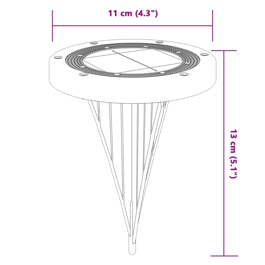 vidaXL Solar Bodenleuchten 12 Stk., Bodenleuchte mit Erdspieß, Bodenstrahler mit IP65-Schutzart, Solarleuchte Außenleuchte, Warmweiß