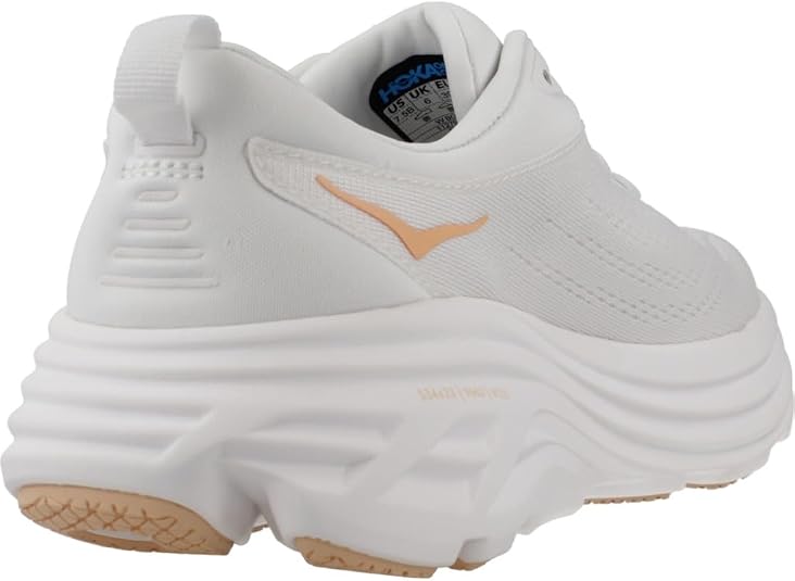 Hoka ONE ONE Women's Bondi 8 Sneaker, Cream/Vanilla, 7.5 Wide