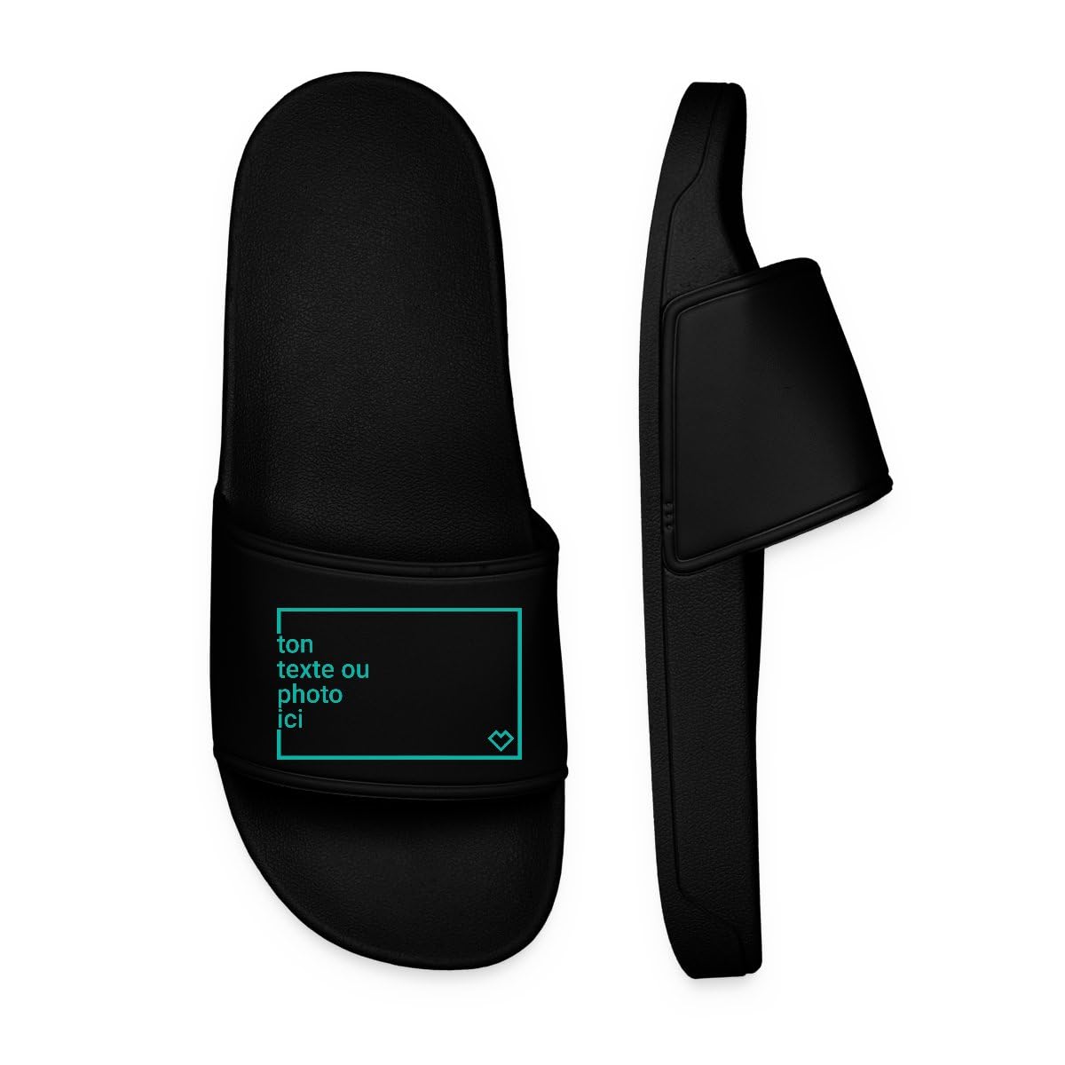 Spreadshirt Claquettes Homme Personnalisables avec Photo ou Texte | Tongs Pantoufles Personnalisés