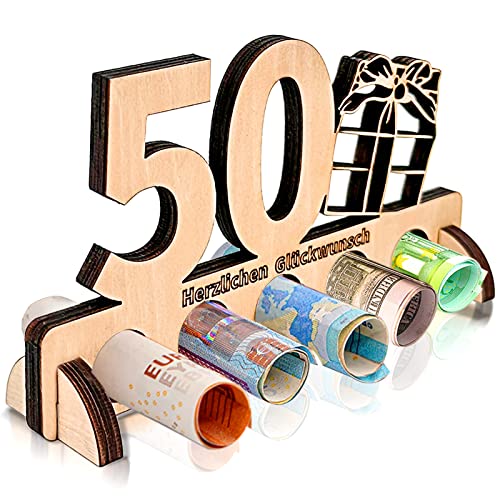 Ausgefallenes Geldgeschenk,50. Geburtstag Geldgeschenk Holz Geldgeschenke...