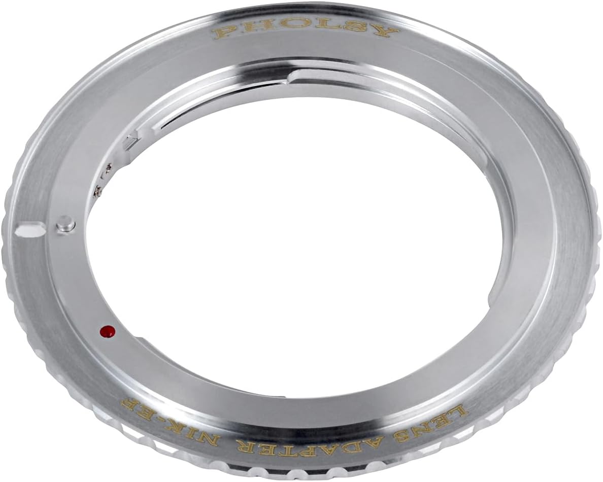 PHOLSY Lens Mount Adapter Manual Focus Compatible with Nikon F AI AF-S Mount Lens to Canon EOS EF-Mount Camera Body, Nikon F to EOS, Nikon F to EF