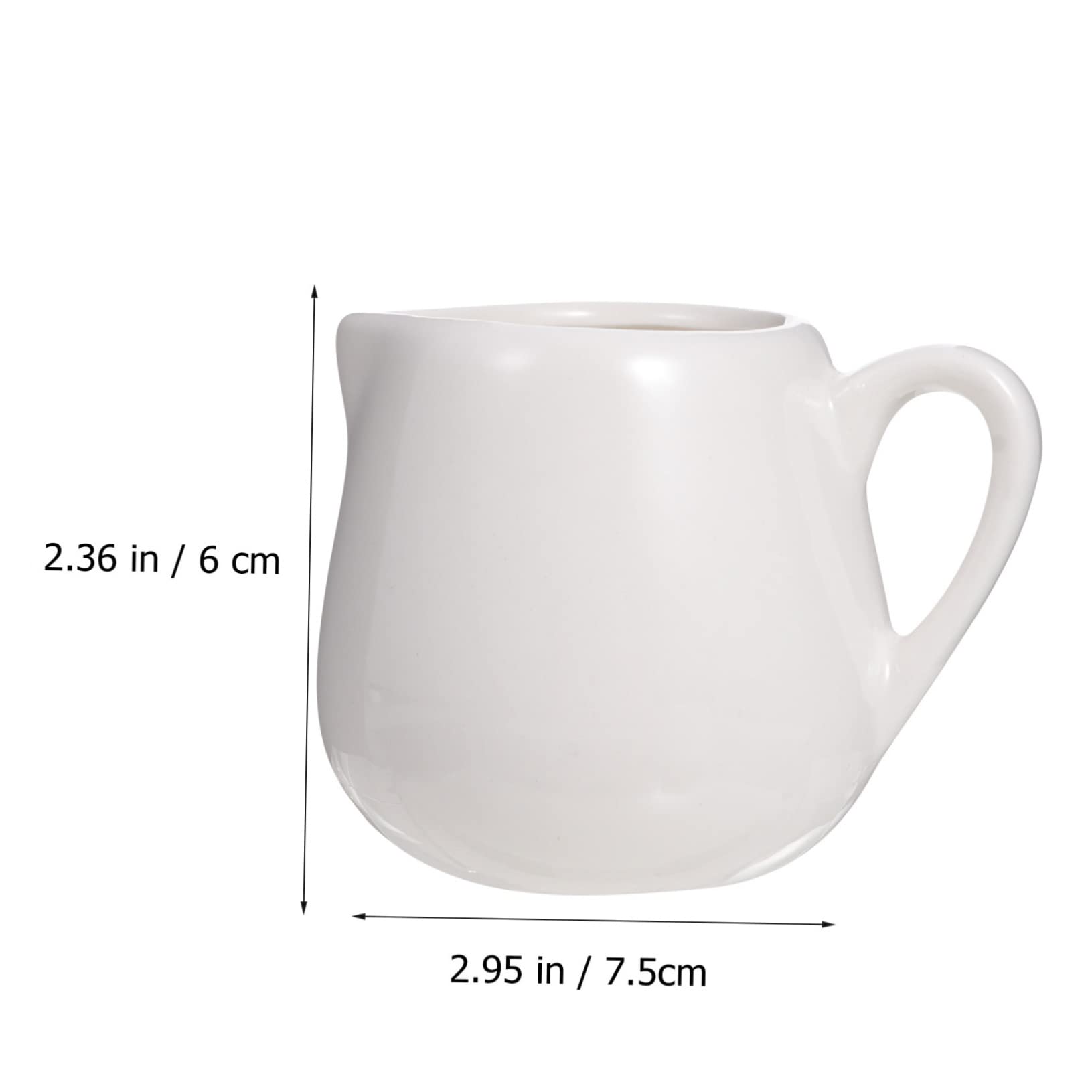 Unomor 2 Pcs Sauce Spoon Ketchup Dispenser Mini Teapot Coffee Cream Pitchers Gravy Sauce Boat Mug Soy Sauce Porcelain Creamer Syrup Jar Small Containers Coffee Milk Creamer White Ceramics