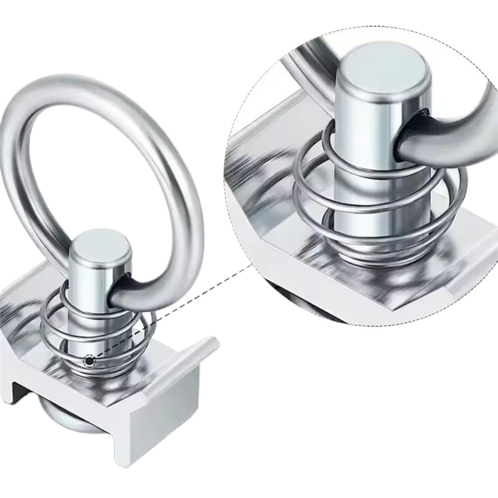 Kit de Riel de Carril en L con Accesorios de Perno Único 19.7 Pulgadas Compatible con RV Remolque Cerrado Furgoneta 1 Juego