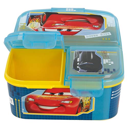 Cars Lunchdoos Brooddoos Kinderlunchbox met 3 afzonderlijk afsluitbare compartimenten - Afbeelding 4