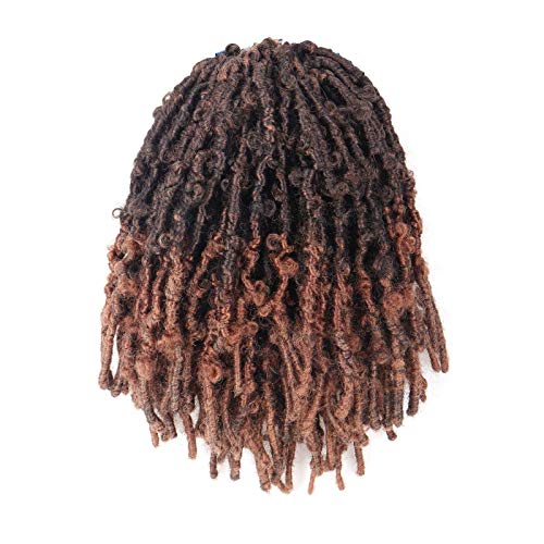 Toyotress Butterfly Locs Crochet Hair - 10 inch 8 Pcs Pre-twisted Distressed Crochet Braids Pre-looped Synthetic Braiding Hair Extensions (10 Inch,T30)