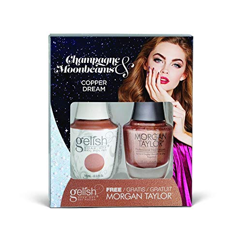 Duo Gelish y Morgan Taylor Copper Dream con acabado cobre metalizado duradero