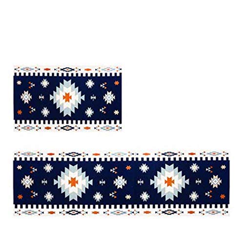 Preisvergleich Produktbild Küchen Mat Badezimmer Türmatten Badezimmer Eingangstürmatten Schlafzimmer langer Abschnitt Absorbent Anti-Rutsch-Teppich,Blau,50X80cm