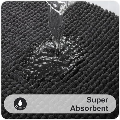 smiry Super Soft Toilet Mat, Extra Absorbent Chenille Mat for Toilet Non Slip Fluffy Pedestal Mat - Image 4