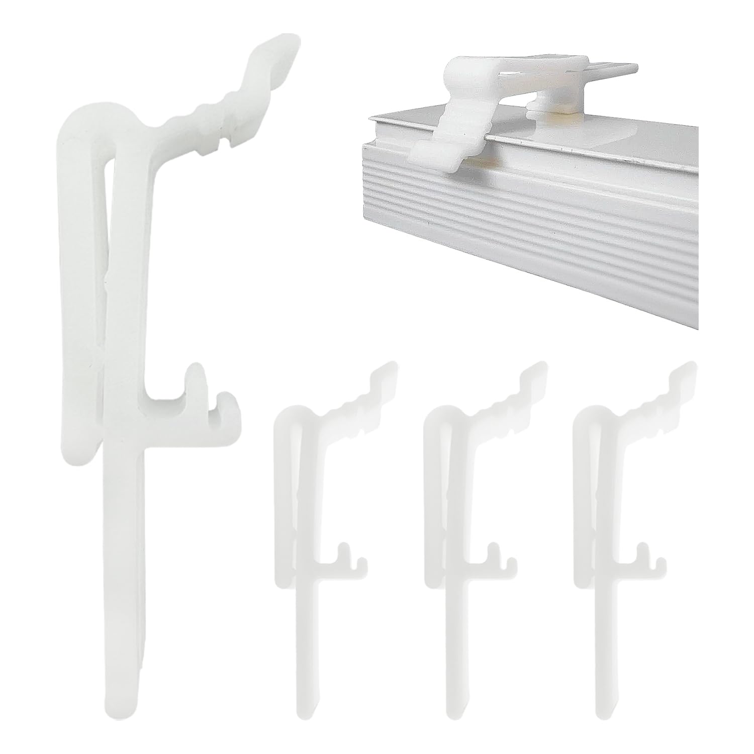 Amazing Drapery Hardware Vertical Blinds Valance Clips - Dust Cover Holder Bracket - Clear, UV Stable, Fits 1 1/2