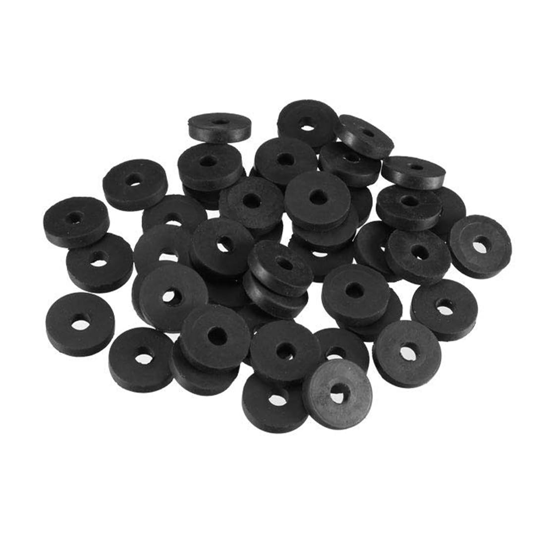 ROWORKX Rubber Flat Washers 13.8mm OD 4mm ID 3mm Thick for Plumbing 50Pcs — image 1
