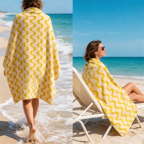 Serviette de plage légère et douce pour camping et natation - 6