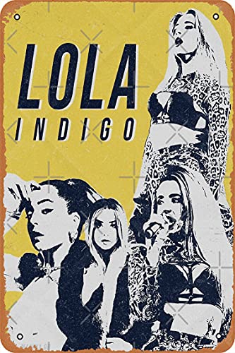 NIUMOWANG Cartel de metal – Póster de lata de Lola Indigo de...