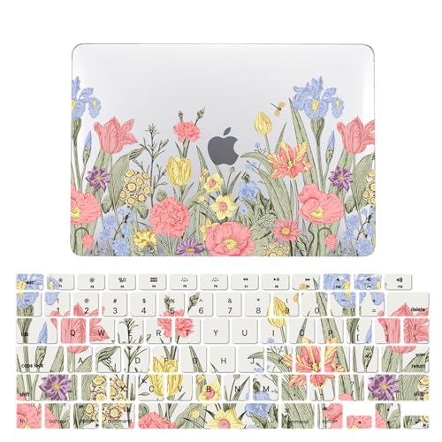 Carcasa MacBook Air 15 M2 A2941 transparente premium JZ Flowering de policarbonato F